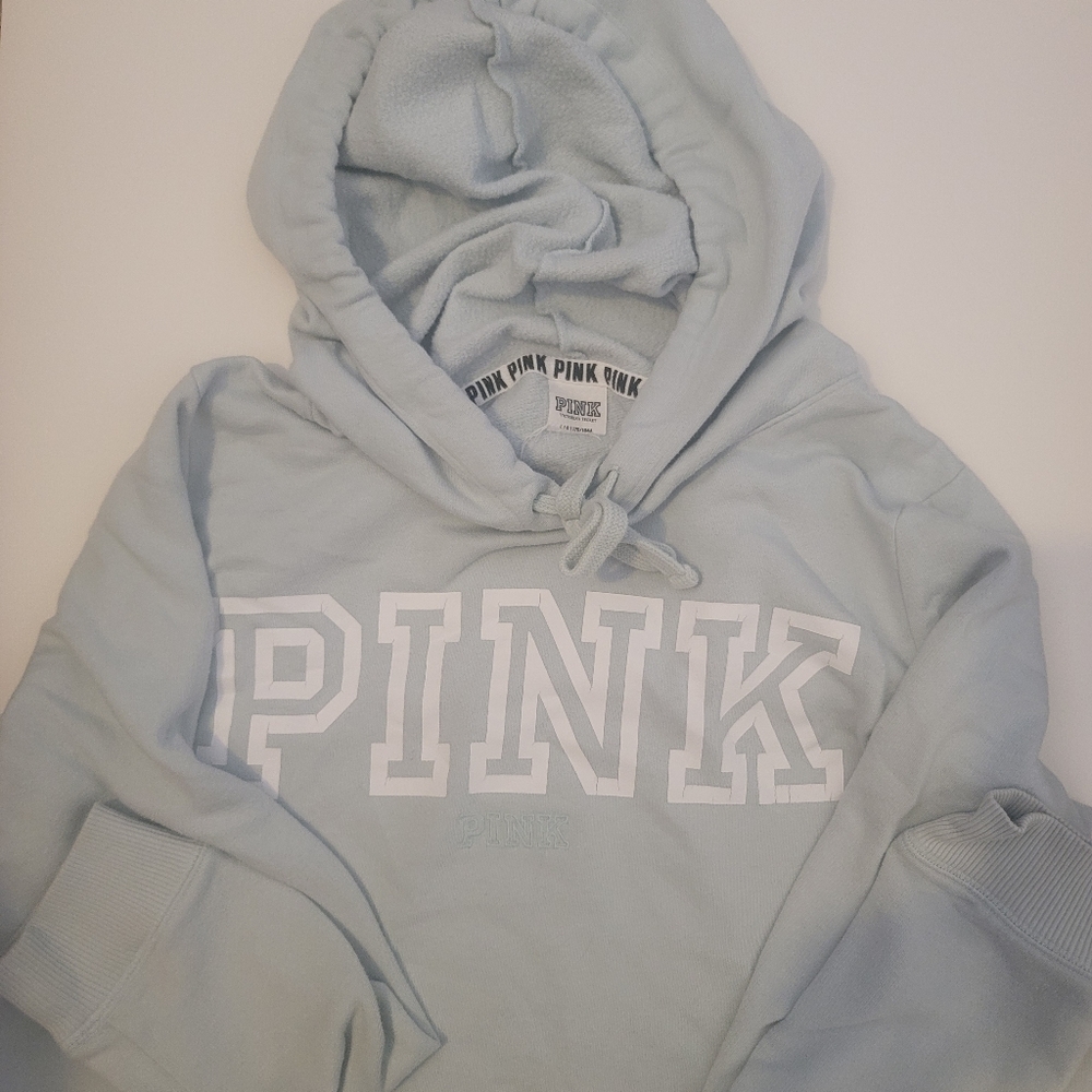 VS Pink Baby Blue Logo Hoodie